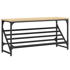 vidaXL Sapateira 90x30x45 cm derivados de madeira carvalho sonoma