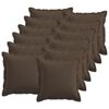 vidaXL Almofada 12 unid. HOUTEN Cinzento-acastanhado 40 x 40 cm