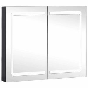 vidaXL Arm&aacute;rio de Espelho para Banheiro Antracite 80 x 12 x 68 cm
