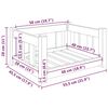 vidaXL Cama para cães 55,5x45,5x28 cm madeira de pinho maciça branco