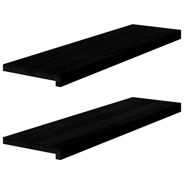 vidaXL Soleiras da janela 2 pcs 90x25x2 cm carvalho castanho-escuro