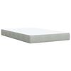 vidaXL Cama boxspring com colch&atilde;o 120x190 cm veludo cinzento-claro