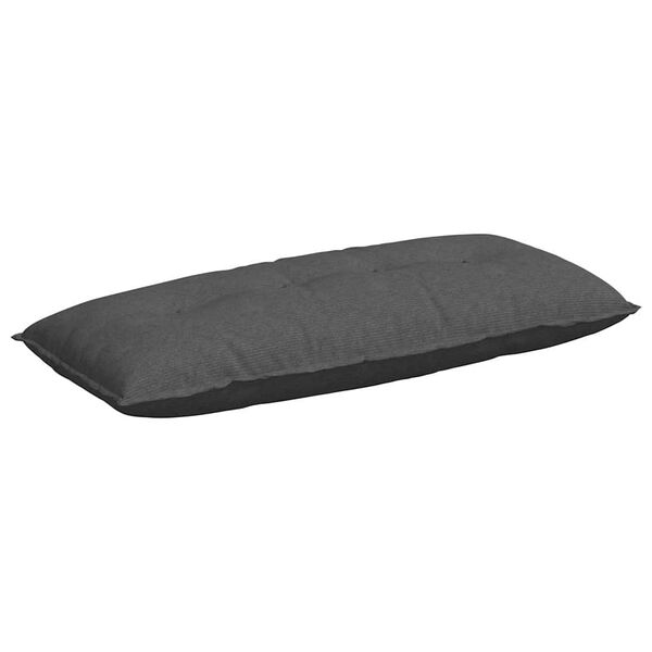 vidaXL Travesseiro para Costas Cinza Escuro 120 x 50 cm