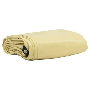 vidaXL Lona 650g / m&sup2; Bege 2 x 3 m Lona com revestimento em PVC