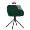 vidaXL Cadeiras de jantar giratorias 2 pcs veludo verde-escuro