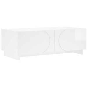 vidaXL Mesa de centro Branco Brilhante 102 x 50,5 x 35 cm