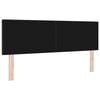vidaXL Cabeceira LED com luzes de tira LED Preto 160 cm Poli&eacute;ster