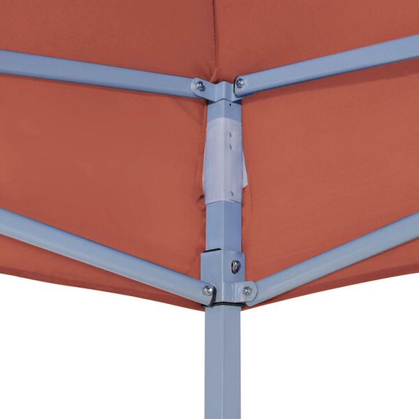 vidaXL Teto para tenda de festas 3x3 m 270 g/m² terracota