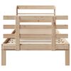 vidaXL Estrutura de cama com cabeceira 75x190 cm pinho maci&ccedil;o