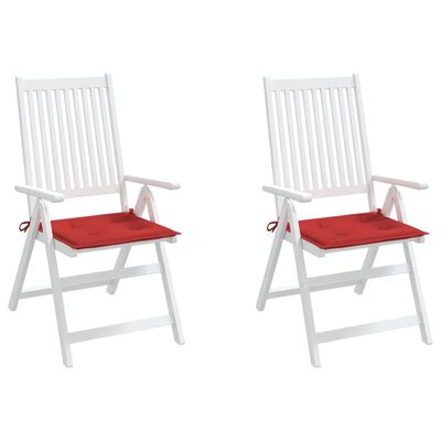 vidaXL Almofadões p/ cadeiras de jardim 2 pcs tecido oxford vermelho