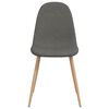 vidaXL Cadeiras de jantar 4 pcs tecido cinzento-escuro