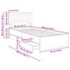 vidaXL Estrutura da Cama Branco 90 x 200 cm Madeira de Engenharia