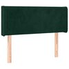 vidaXL Cabeceira cama c/ luzes LED veludo 103x16x78/88 cm verde-escuro