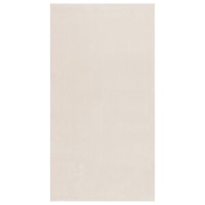 vidaXL Tapete felpudo, creme e branco, 120x183 cm, poli&eacute;ster
