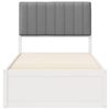 vidaXL Estrutura de Cama com Cabeceira Estofada Cinzento-claro