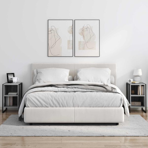 vidaXL Mesa-de-cabeceira Cinza Sonoma 39.5 x 30 x 50 cm