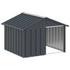 vidaXL Casota para c&atilde;es 116,5x103x81,5 cm a&ccedil;o galvanizado antracite