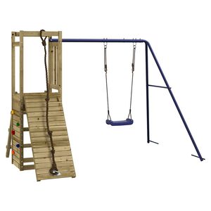 vidaXL Conjunto de brincar para exterior madeira de pinho impregnada