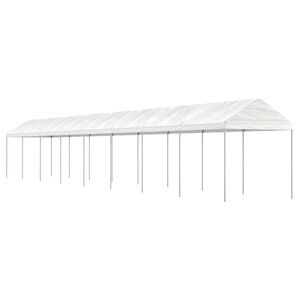 vidaXL Gazebo com telhado 17,84x2,28x2,69 m polietileno branco