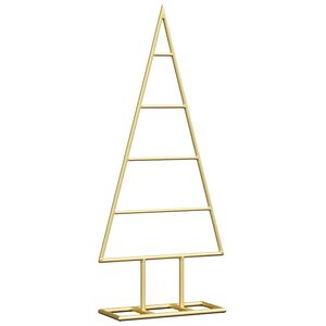 vidaXL &Aacute;rvore de Natal de metal Ouro 60 cm A&ccedil;o com Revestimento em P&oacute;