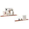 vidaXL Prateleira de Parede 2 pcs Vermelho 100 x 9 x 3 cm