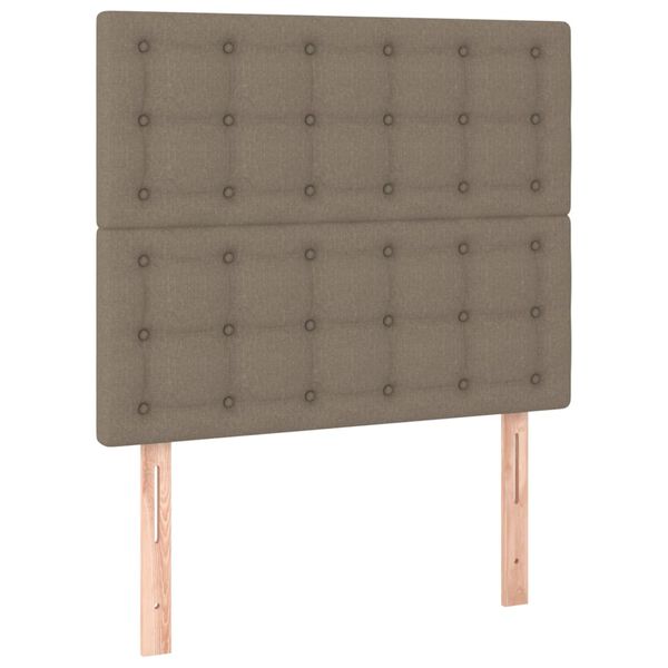 vidaXL Cabeceira Taupe 80x5x118/128 cm Tecido