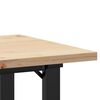 vidaXL Mesa de jantar estrutura em O 50x50x75,5 cm pinho/aço