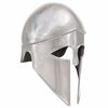 vidaXL Capacete de soldado grego r&eacute;plica LARP a&ccedil;o prateado