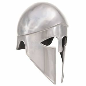 vidaXL Capacete de soldado grego r&eacute;plica LARP a&ccedil;o prateado