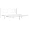 vidaXL Estrutura de cama com cabeceira 180x200 cm metal branco
