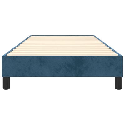 vidaXL Estrutura de cama com molas 100x200 cm veludo azul-escuro