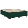 vidaXL Cama com molas/colch&atilde;o 180x200 cm veludo verde-escuro