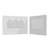 vidaXL Parede lateral com janela p/ tenda de festas 2 pcs PE branco