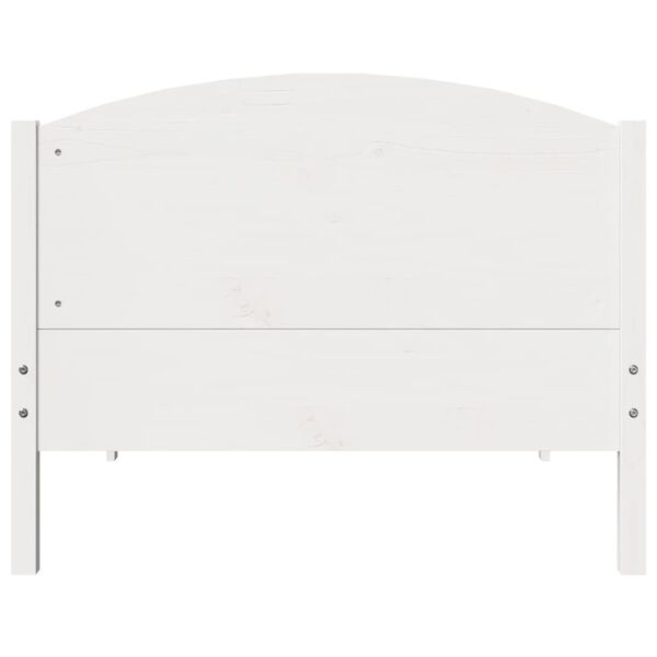 vidaXL Cama sem colch&atilde;o 90x190 cm madeira de pinho maci&ccedil;a branco