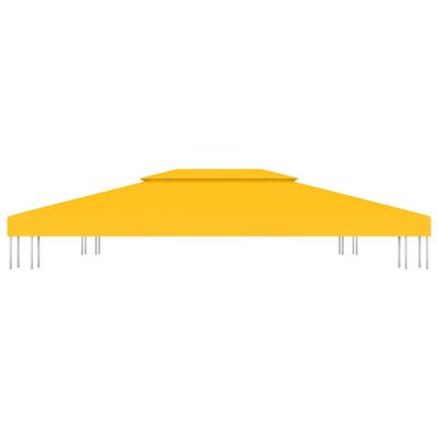 vidaXL Cobertura de gazebo com 2 camadas 310 g/m² 4x3 m amarelo