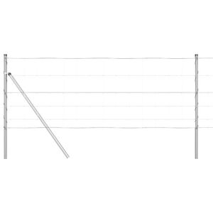 vidaXL Poste de Cerca Galvanizado 25 x 0,8 m A&ccedil;o