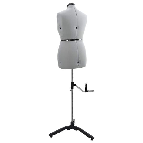 vidaXL Forma de Vestido Ajust&aacute;vel Feminina Cinzeto m Veludo