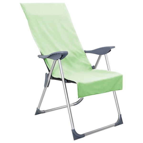 vidaXL Toalhas para Cadeiras Exteriores 2 pcs Verde 130 x 60 cm