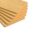 vidaXL T&aacute;buas de pequeno-almo&ccedil;o 6 pcs 35x23x0,8 cm bambu