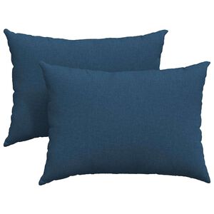 vidaXL Travesseiros de Sof&aacute; 2 pcs Azul 70 x 50 cm tecido
