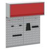 vidaXL Conjunto de Armário de Ferramentas e Pegboard 3 pcs Vermelho