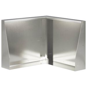 vidaXL Muro de Conten&ccedil;&atilde;o 50 x 50 x 30 cm A&ccedil;o inoxid&aacute;vel Prateado