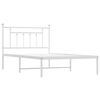 vidaXL Estrutura de cama em metal com cabeceira 107x203 cm branco