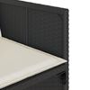 vidaXL 5 pcs conjunto de jantar p/ jardim c/ almofad&otilde;es vime PE preto
