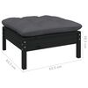 vidaXL 7 pcs conjunto lounge de jardim c/ almofad&otilde;es pinho preto