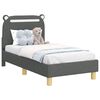 vidaXL Estrutura de Cama para Crian&ccedil;a com Cabeceira Cinzento-Escuro