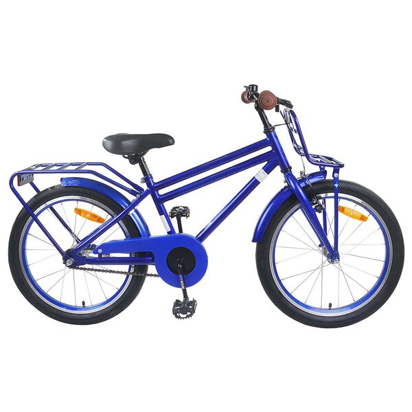 vidaXL Bicicleta Infantil 18 Polegadas para 5-7 anos Azul Escuro
