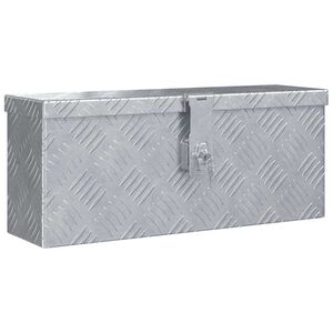 vidaXL Caixa de alum&iacute;nio 48,5x14x20 cm prateado