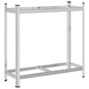 vidaXL Prateleira para pneus de 2 camadas prateado 110x40x109 cm a&ccedil;o