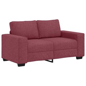 vidaXL Sof&aacute; de 2 lugares tecido 160x77x82 cm vermelho tinto